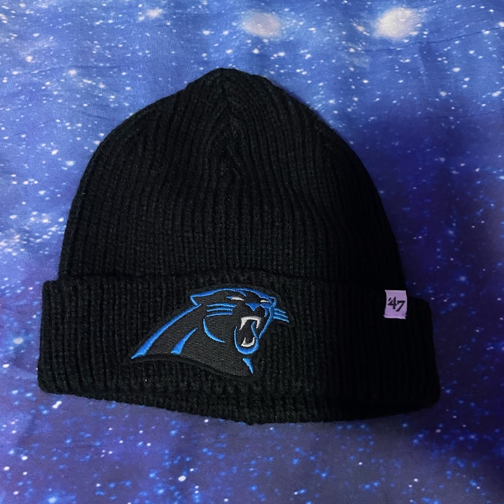 Unisex official NFL Carolina Panthers black beanie - ONE SIZE 🔥💥🏈